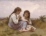 William Bouguereau Famous Paintings - A Childhood Idyll